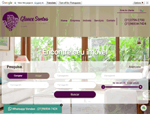 Tablet Screenshot of glaucesantosimoveis.com.br